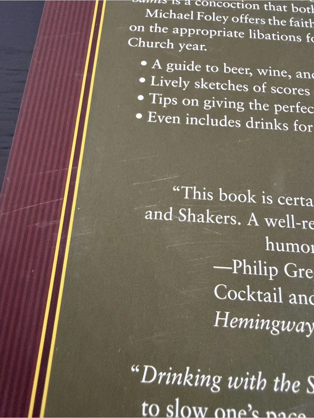 Drinking with the Saints Hardcover Book - Red & Green Cover
